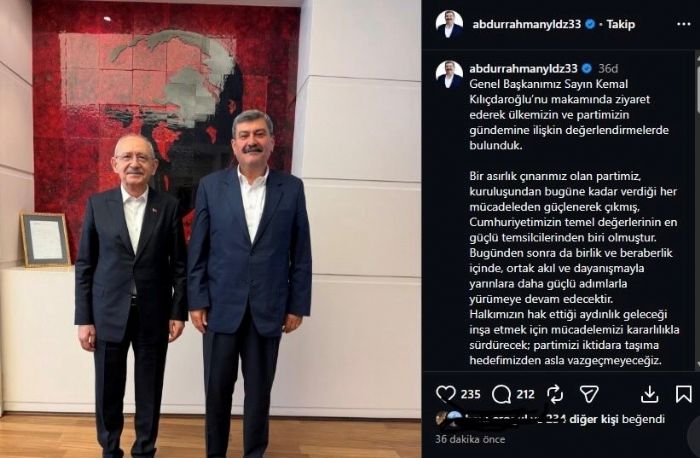 CHP�li Y�ld�z�dan K�l��daro�lu�na ziyaret